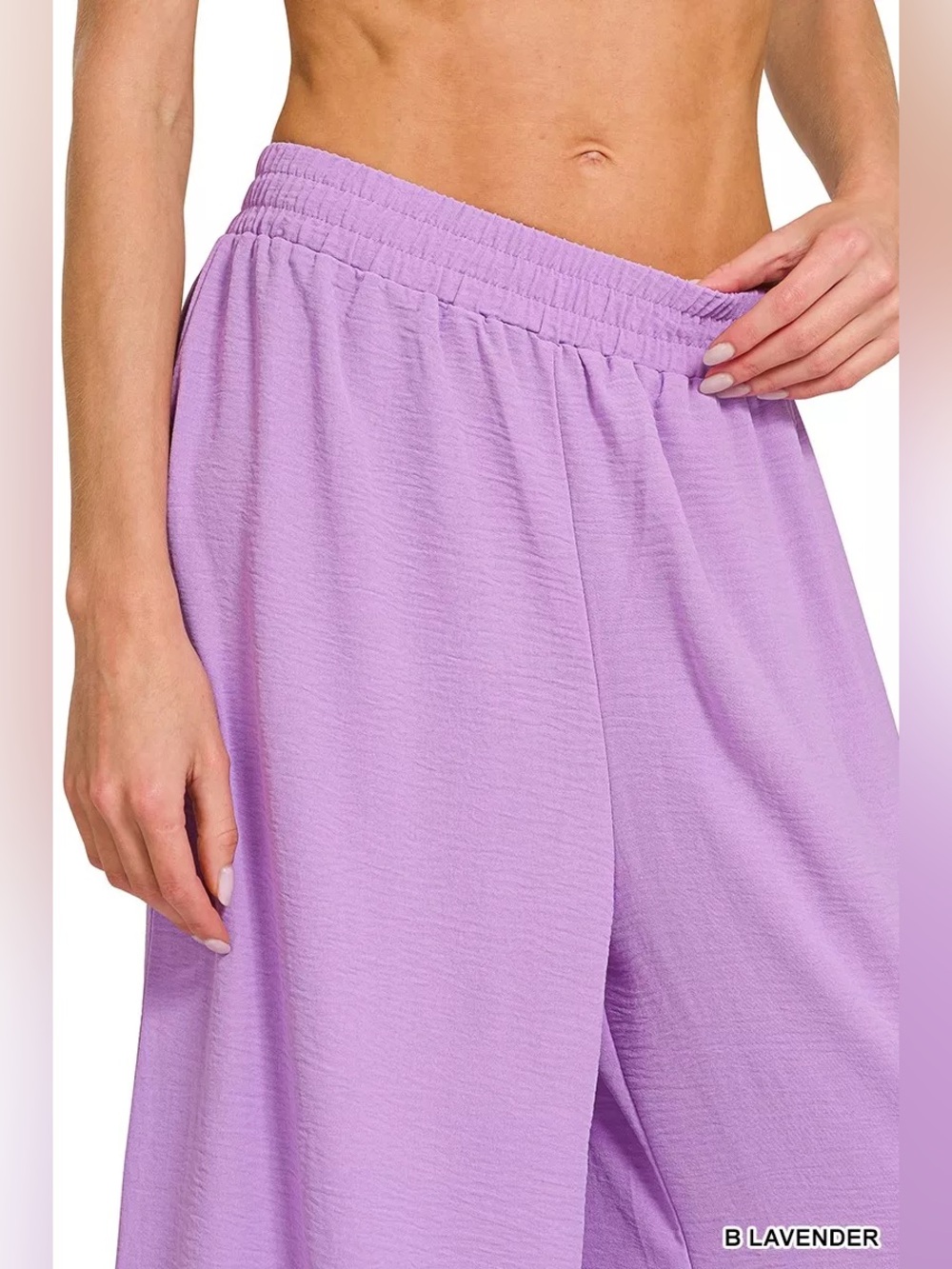 Zenana Woven Airflow Twisted Top & Wide Leg Pants Set - Picture 15 of 16